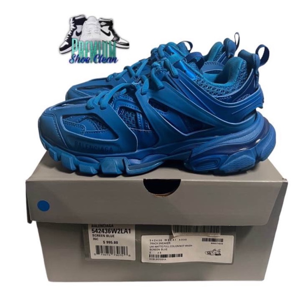 Balenciaga Track Trainers Low Top Platform Sneakers Blue US 5 WMNS
